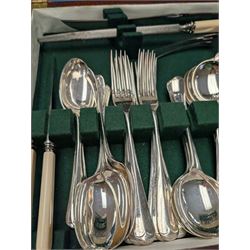 Cased canteen of cutlery, containing items by various makers 