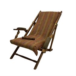 19th century teak campaign steamer or ga