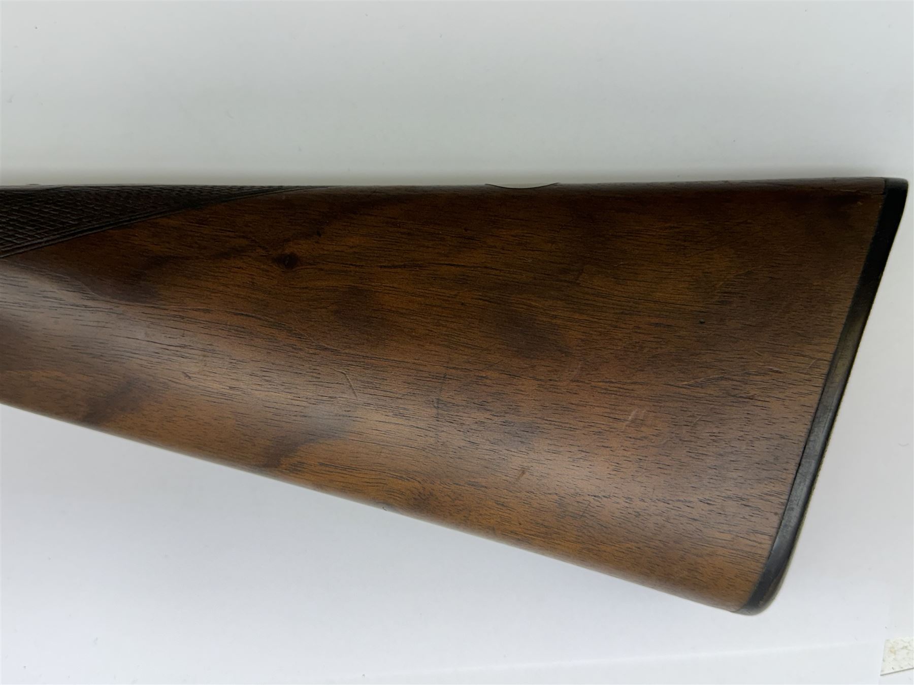 SHOTGUN CERTIFICATE REQUIRED - English 12-bore double trigger side by side double barrel shotgun serial no. 147696 