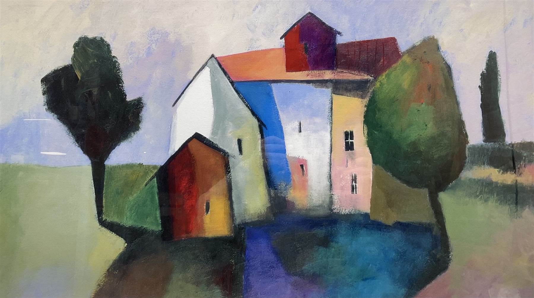 Downe Burns (American Contemporary): 'Colourworld II', limited edition print signed titled and numbered 45/195 in pencil, 46cm x 77cm 