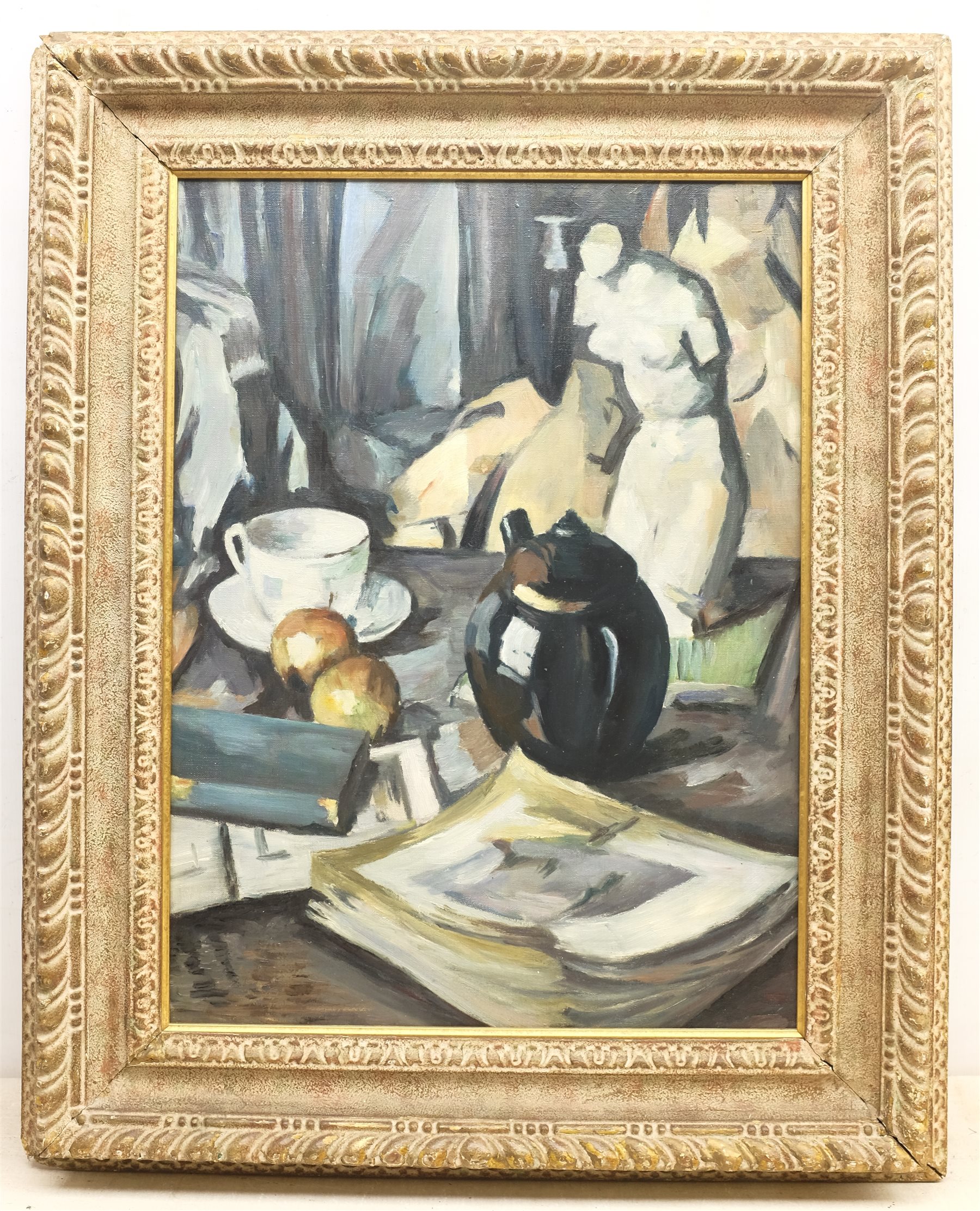 After Samuel John Peploe (Scottish 1871-1935): Still Life with Teapot, oil on canvas unsigned 59cm x 43cm