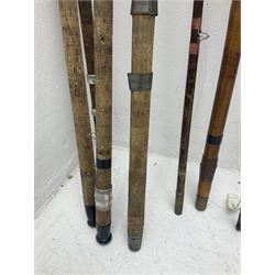 Collection of split cane and similar part fishing rods, etc