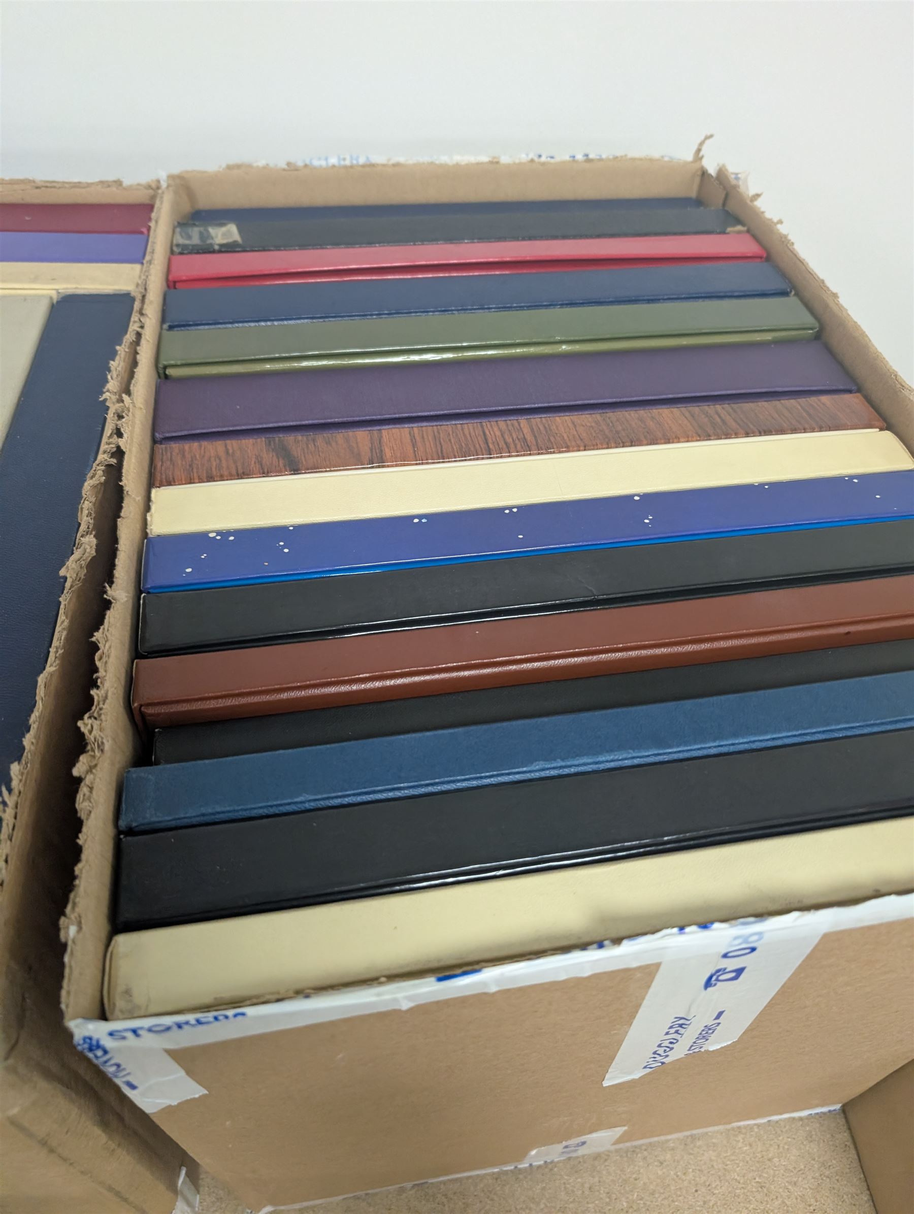 Large collection of vinyl LPs, together with a small collection of 7 inch vinyl records and CDs, with a Dansette record player and a small Hi-Fi cabinet