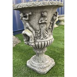 Classical garden urn, composite stone - THIS LOT IS TO BE COLLECTED BY APPOINTMENT FROM DUGGLEBY STORAGE, GREAT HILL, EASTFIELD, SCARBOROUGH, YO11 3TX
