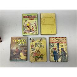 Nine books by Captain W.E Johns, including 'Biggles works it out', Biggles at World's End', 'Biggles in Australia', 'Biggles Presses on' etc, together with Enid Blyton books and other children's books 
