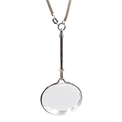  Georg Jensen rock crystal and silver dew drop pendant designed by Vivianna Torun Bno 311C with associated silver necklace   