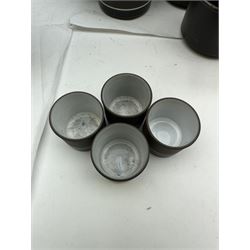 Hornsea Lancaster Vitramic Contrast pattern tea service, including coffee pot, jug, sugar bowl, cups saucers, etc together with other items of Hornsea Lancaster Vitramic