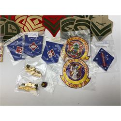 American patches and badges, mostly Marine Corps, including Blount Island Command, supply service, bomb disposal, dog patrols etc