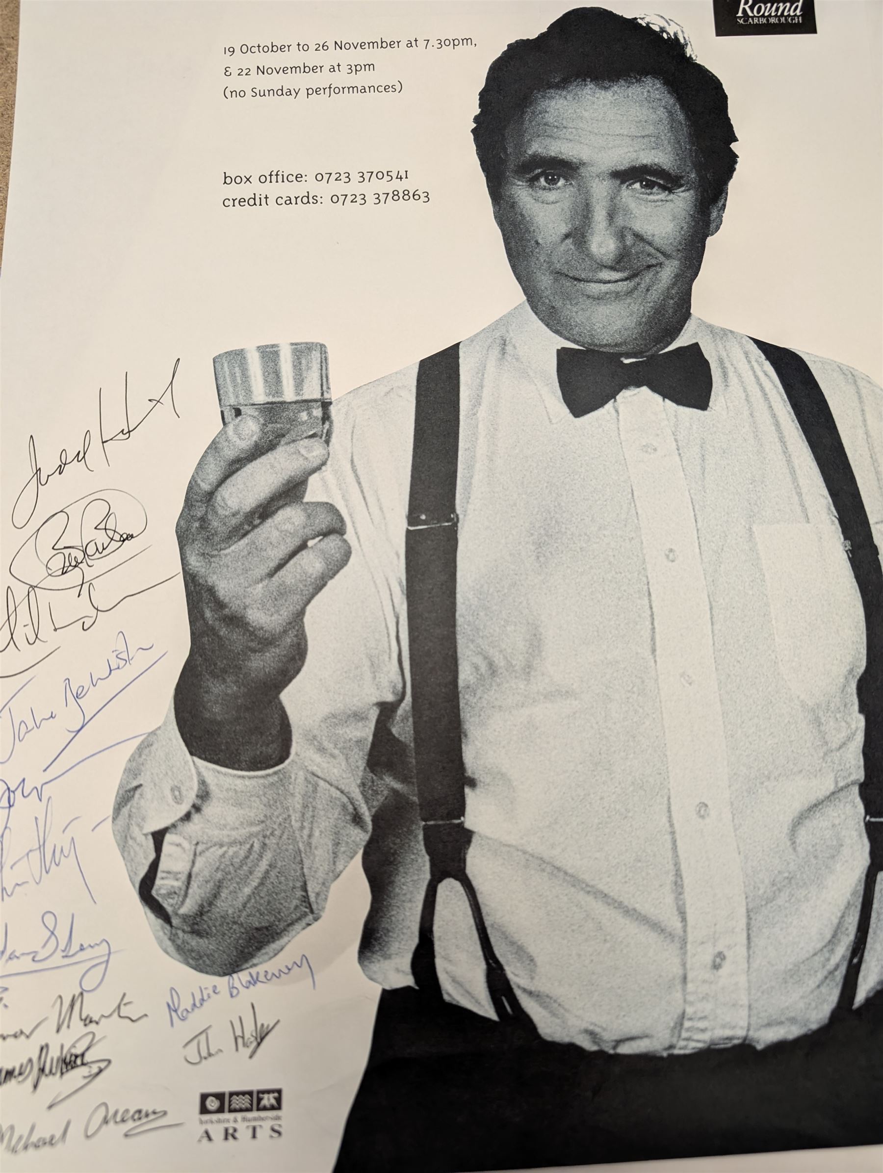 Approximately 50 Stephen Joseph Theatre posters, including several signed examples with signatures of Alan Ayckbourn and cast members, together with theatre programmes and other ephemera