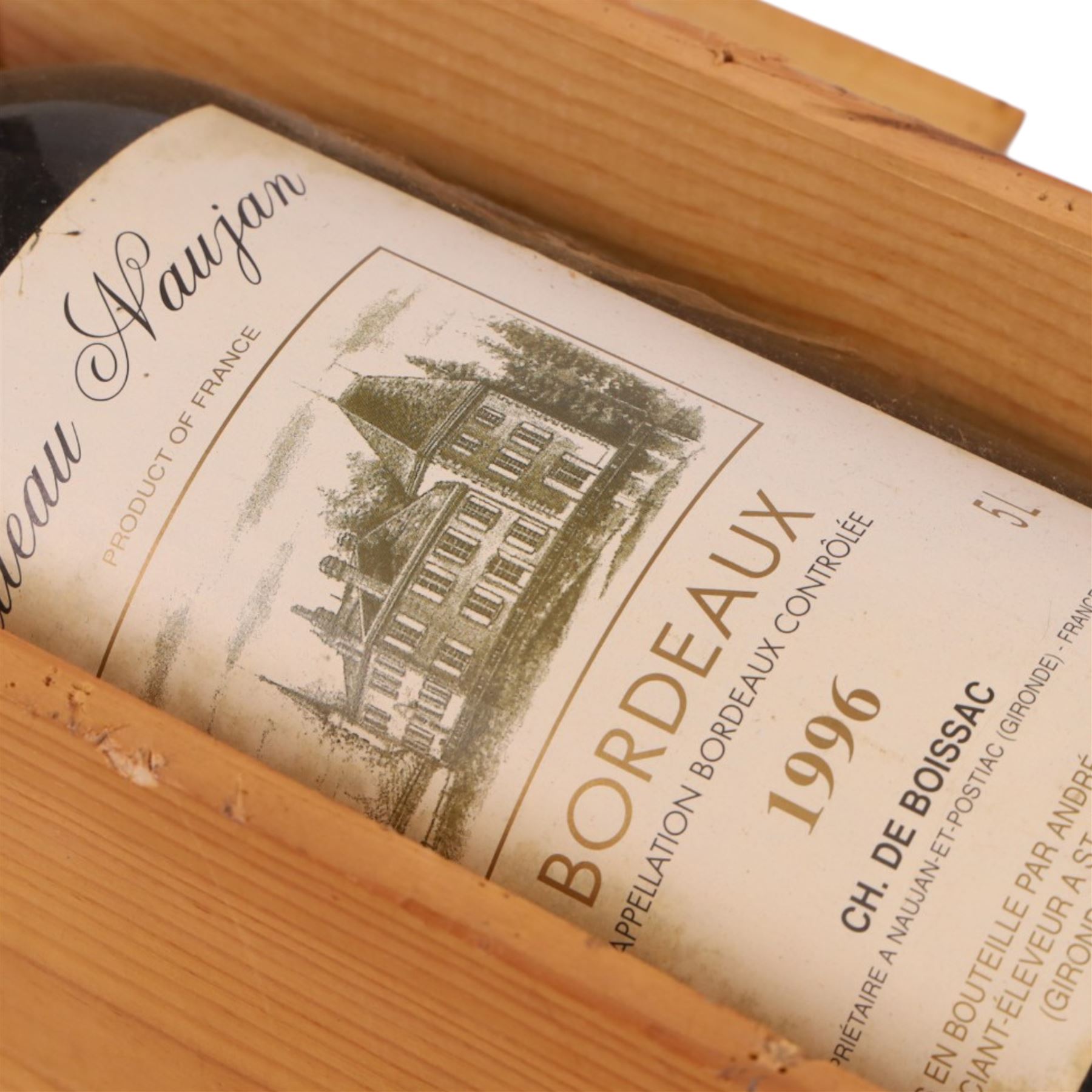 Chateaux Naujan 1996 Bordeaux Jeroboam, 5l 11.5% vol, in box 