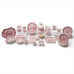 Large quantity of Masons Ironstone 'Vista' pattern tablewares, comprising three teapots, t...