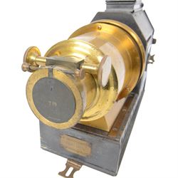 Late 19th century 'The Prestantia' brass and tin plate magic lantern by Riley Bros Ltd Bradford