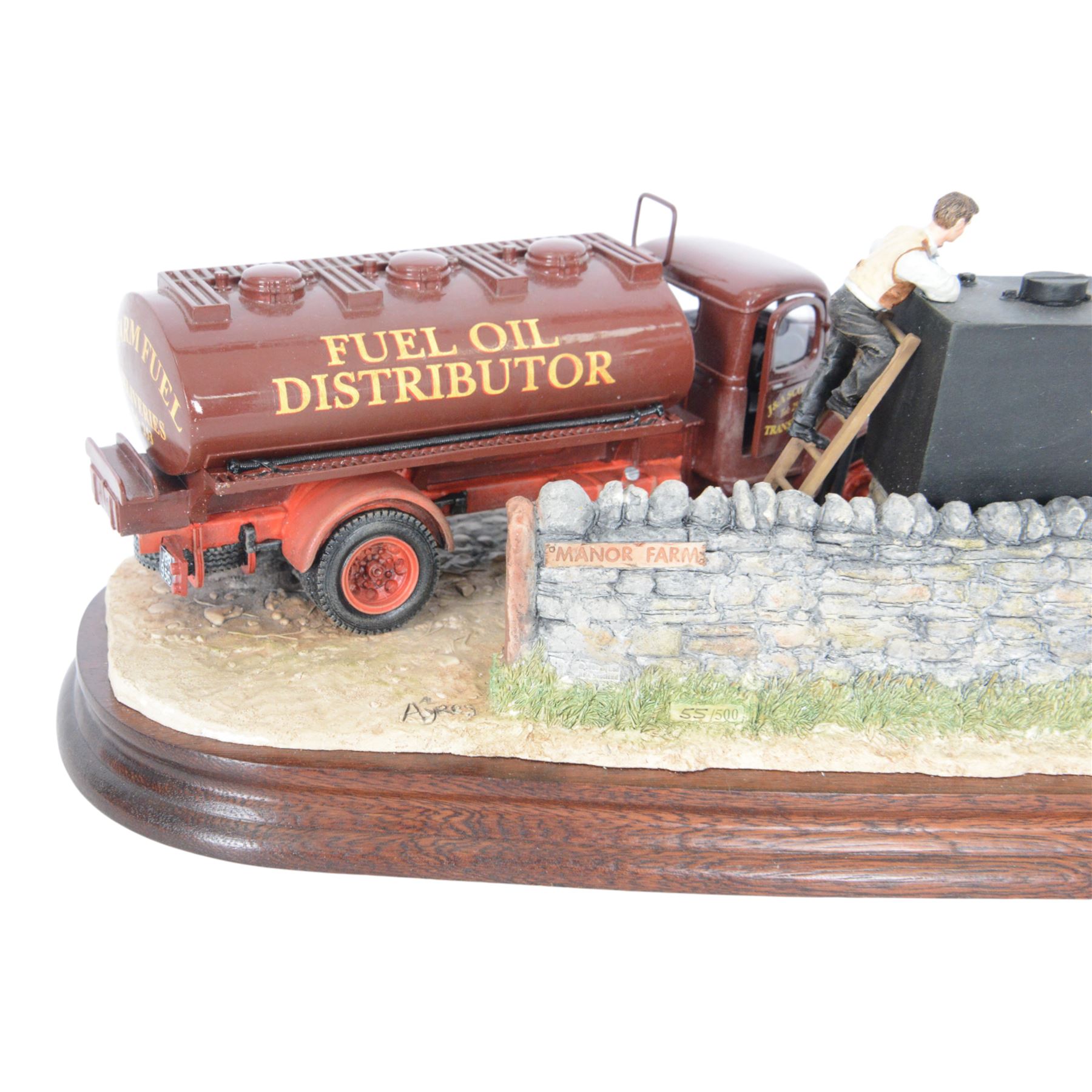 Limited edition Border Fine Arts 'Fuelling the Farm' no. B1161, limited edition no. 55/500, designed by Ray Ayres, boxed with certificate of authenticity