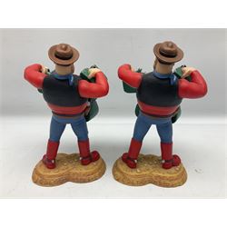 Seven limited edition Robert Harrop figures from the Beano Dandy collection, comprising The Beano Dandy Collection Bash Street Kids 50th Anniversary BSK50, Roger the Dodger's Dad You'd Better Be in There Roger!, two Desperate Dan Safe Cracker BDS13, The Beano Book Front Cover 1959 BDFC03, The Beano Book Front Cover 1973 BDFC01, some first editions, and Beano, Dandy Christmas 2013 The Beano Book 1975 The 10th Day of Christmas, no 137/200, BDCS13, all with boxes