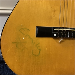 An acoustic Aria guitar, model no AW-20- LH N, together with a 3/4 acoustic Herald guitar, model MG104N. (2). 
