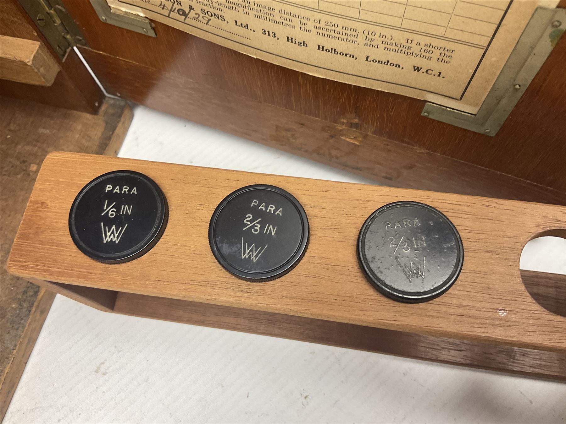 Three W. Watson & Sons microscopes, comprising Barnet binocular no 125253, Kima no 123196 and Service no 44858, all boxed 