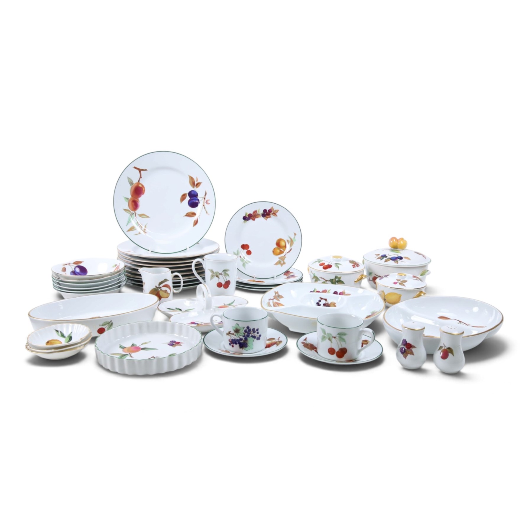 Collection of Royal Worcester Evesham and Evsham Vale, including  dinner plates, serving dishes salt and pepper etc