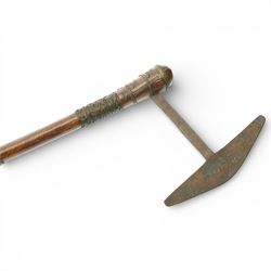 African copper currency bangle, African axe, African dagger and Malayan kris (4)