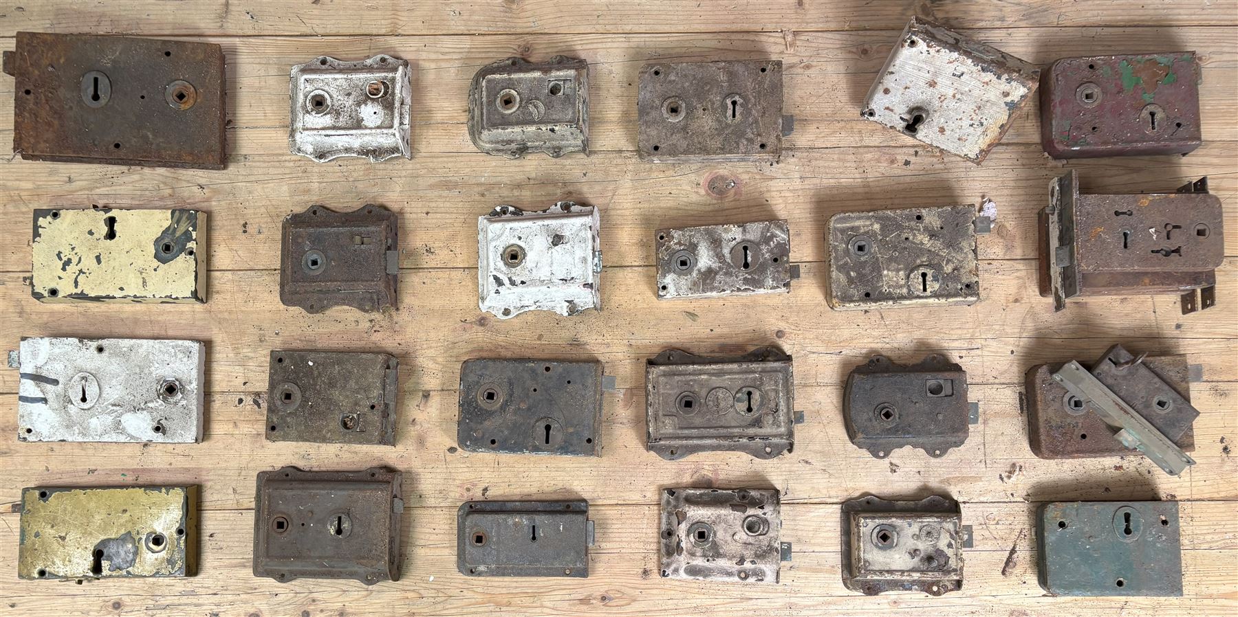 Quantity of surface / rim locks, mostly early 20th century, and some mortice locks  - COLLECTION BY APPOINTMENT FROM: The White House, Thirsk Road, Easingwold, York, YO61 3NF - CALL 01723 507111 TO ARRANGE