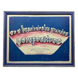 David Hockney (British 1937-): 'Wider Perspectives', colour lithograph poster signed and inscribed 'For the Lighthouse Fund' in pen pub. Recontres Internationales Arles 1985, 55cm x 75cm