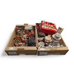 Collection of Robert Harrod The Beano Dandy Collection figures including Desperate Dan, Teach, Rodger the Dodger and Chips together with Beano collectibles including mugs, stamps, etc