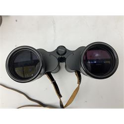 Carl Zeiss Jena Jenautic 7 x 50 binoculars, serial no. 4832985, together with a further Ross London 12 x 40 pair, both with cases