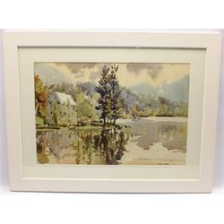 Angus Rands (British 1922-1985): House on the Lakeside, watercolour signed 36cm x 53cm
