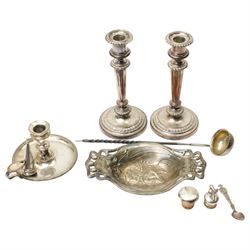 19th century silver punch ladle with twisted whalebone handle, unmarked, Canadian silver '...