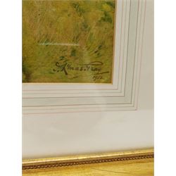 John Abernethy Lynas-Gray (British 1869-1940): Wayside Cottage, watercolour signed and dated 1912, 44cm x 24cm