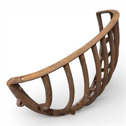 Pair of large 19th century cast iron hay racks