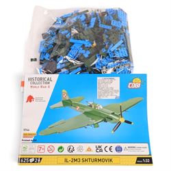 Eighteen Cobi Bricks model kits, including 1912 RMS Titanic and  Historical Collection aircraft set, unboxed with instructions 