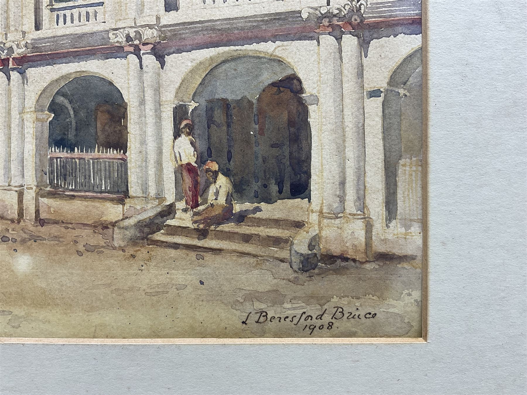 Lydia Beresford Bruce (British 19th/20th Century): Sri Lankan Meeting Place, watercolour signed and dated 1908, 17cm x 24cm Notes: Bruce was the author and illustrator of Sketches of Ceylon, London, Cassell and Company, 1914.