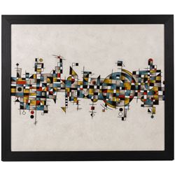 Peter Bell (Hull Contemporary): Geometric Abstract, oil on canvas board unsigned 45.5cm x 55.5cm