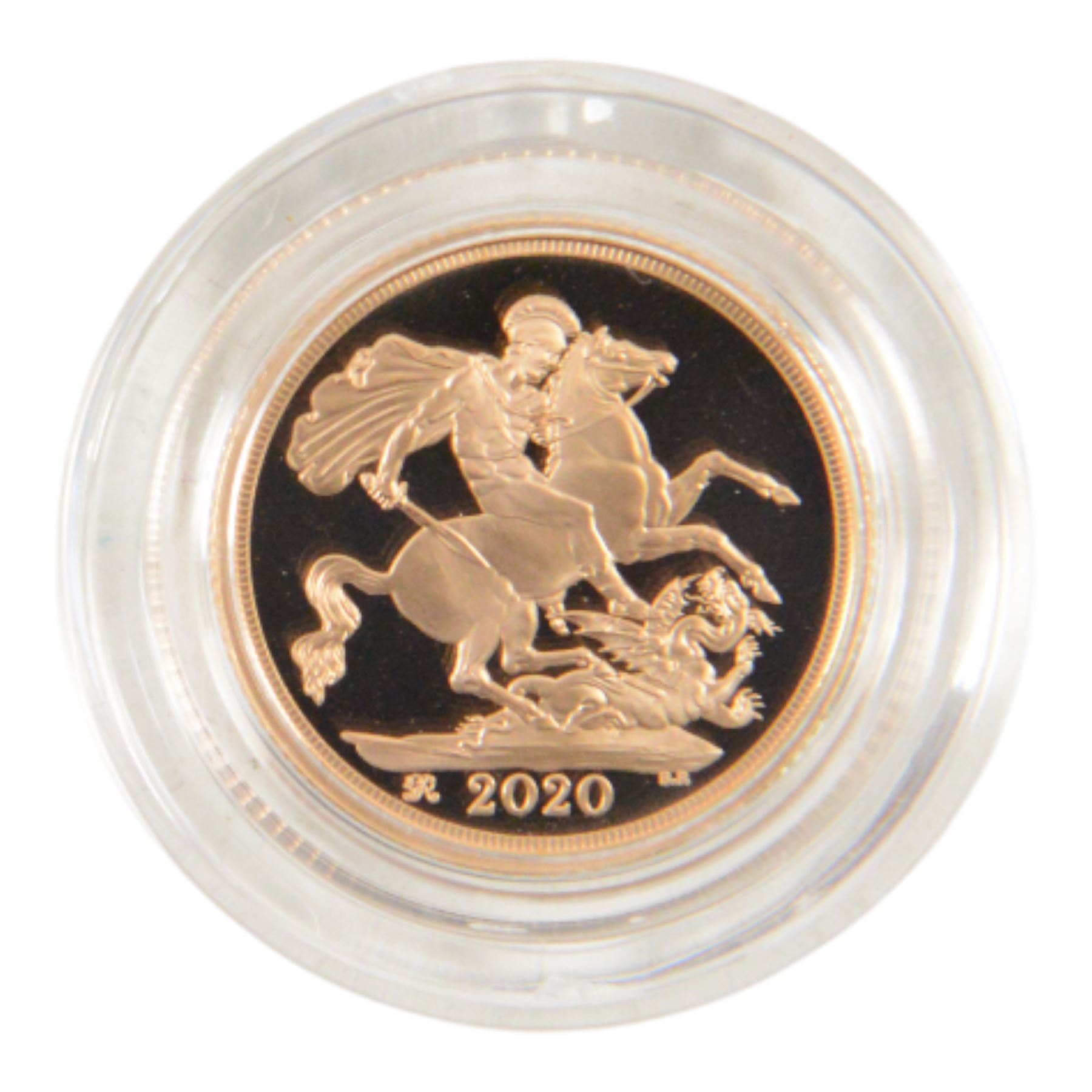 Queen Elizabeth II 2020 gold proof full sovereign coin, cased and boxed with certificate