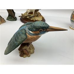 Beswick kingfisher model no. 2371, Country Artists model of a recumbent boxer, other composite animal figures, Satsuma vase and another lidded twin handled example (a/f),  together with quantity of other ceramics etc