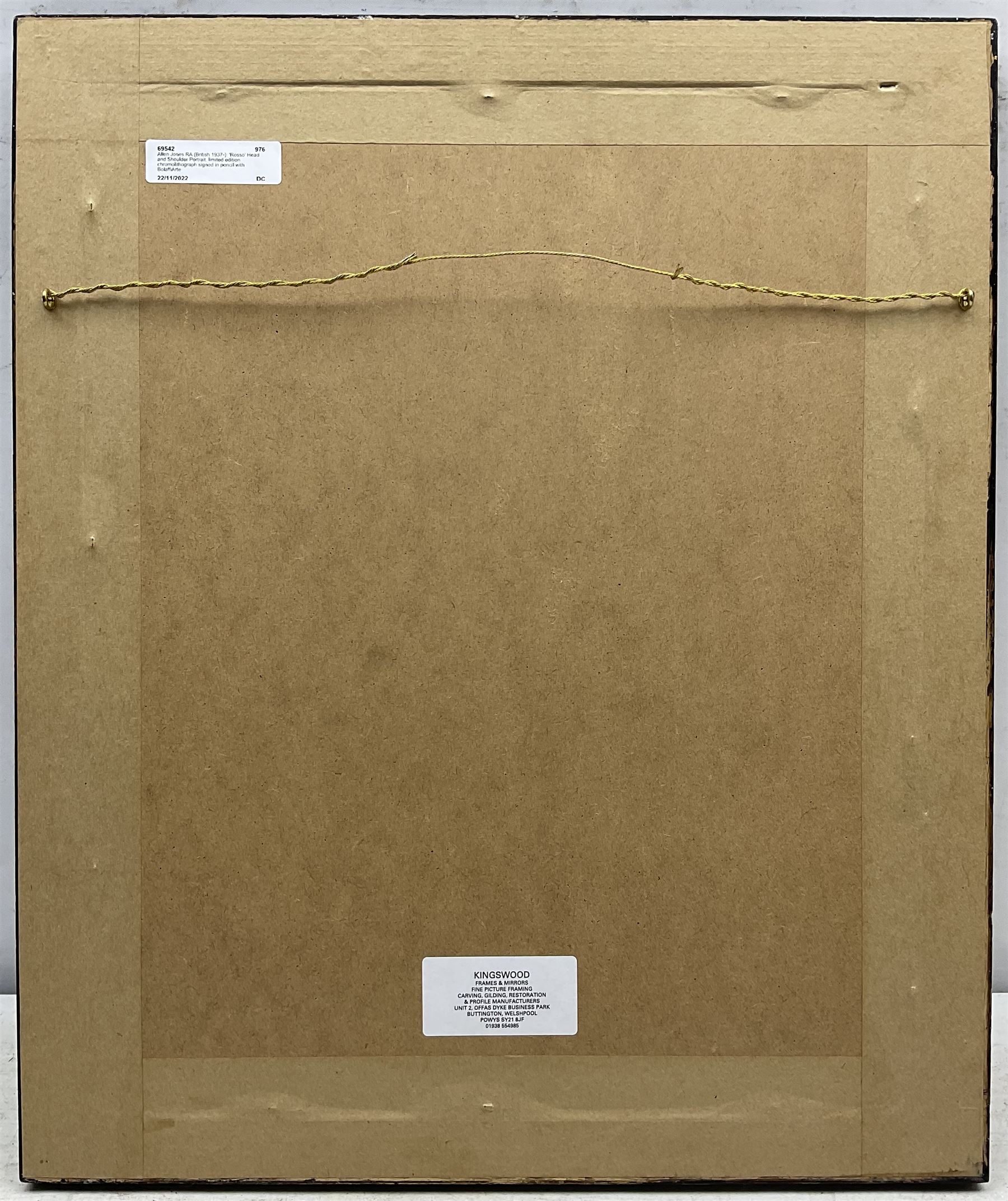 Allen Jones RA (British 1937-): 'Rosso' Head and Shoulder Portrait, limited edition chromolithograph signed in pencil with BolaffiArte blind stamp 27cm x 20cm