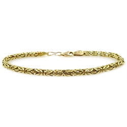  14ct gold Byzantine bracelet, stamped 585, approx 9.6gm  