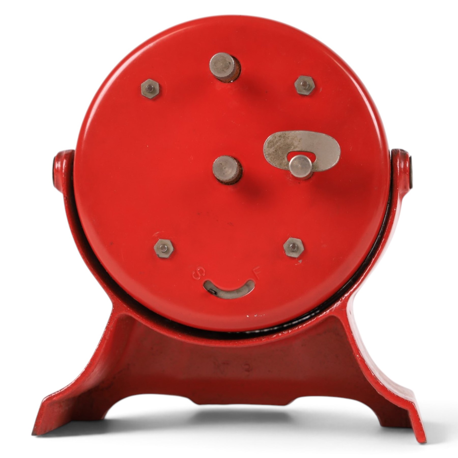 Eastman Kodak dark room timer, red metal body raised on base with swivel action, H14cm