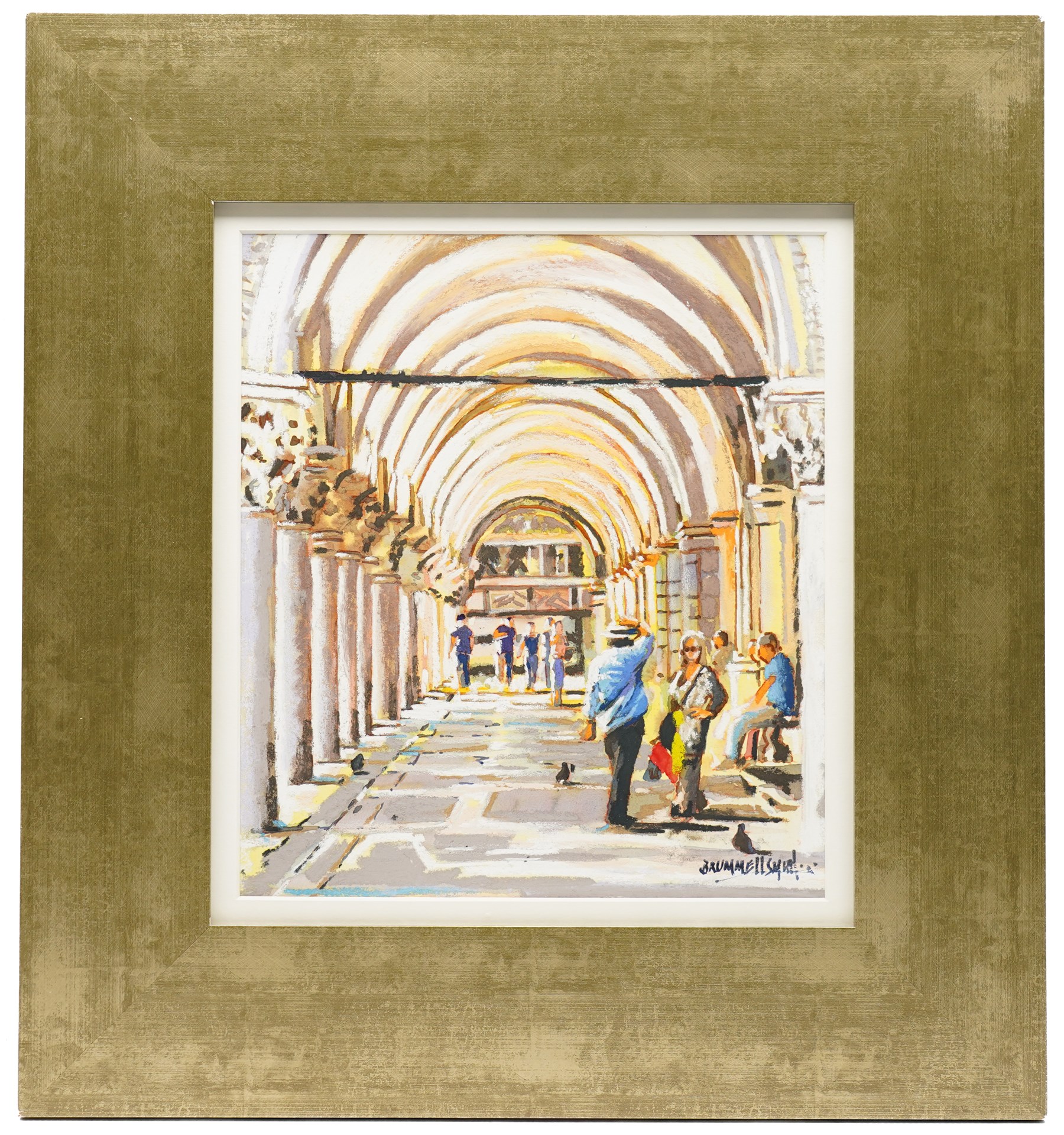 Tony Brummell Smith (British 1949-): 'Ciao Bella - The Doges Palace Arches Venice', oil pastel signed, titled and dated 2009 verso 30.5cm x 27cm