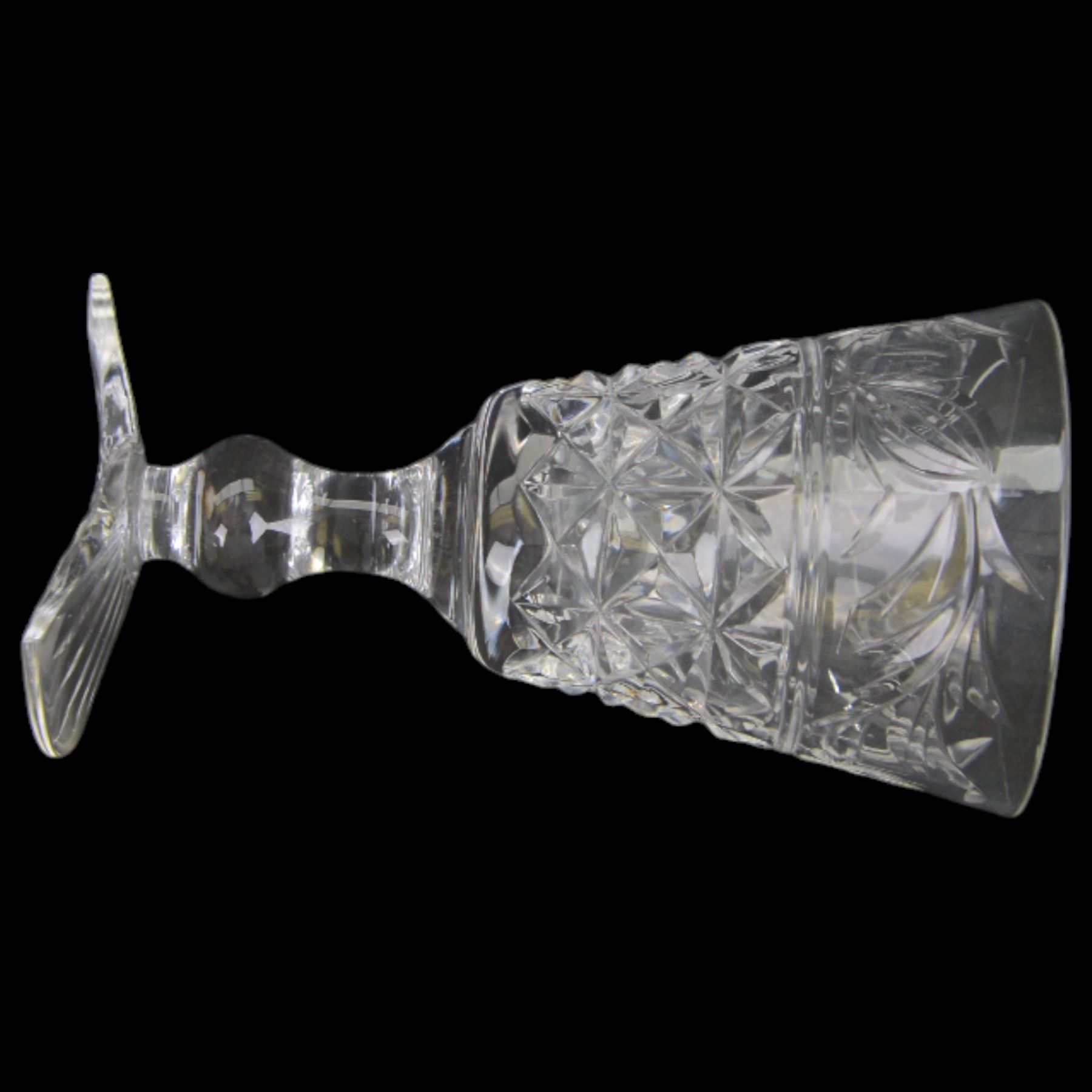 Stuart Crystal Mansfield pattern drinking glasses, including hock glasses, sherry glasses and wine glasses, together with a matching water jug (42)