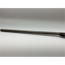 W. Horton 98 Buchanan Street Glasgow 20-bore single barrel centre hammer sporting gun, 71cm octagonal to round barrel with side lever opening, walnut stock with chequered grip and fore-end and steel butt plate, serial no.40334, L110cm SHOTGUN CERTIFICATE REQUIRED