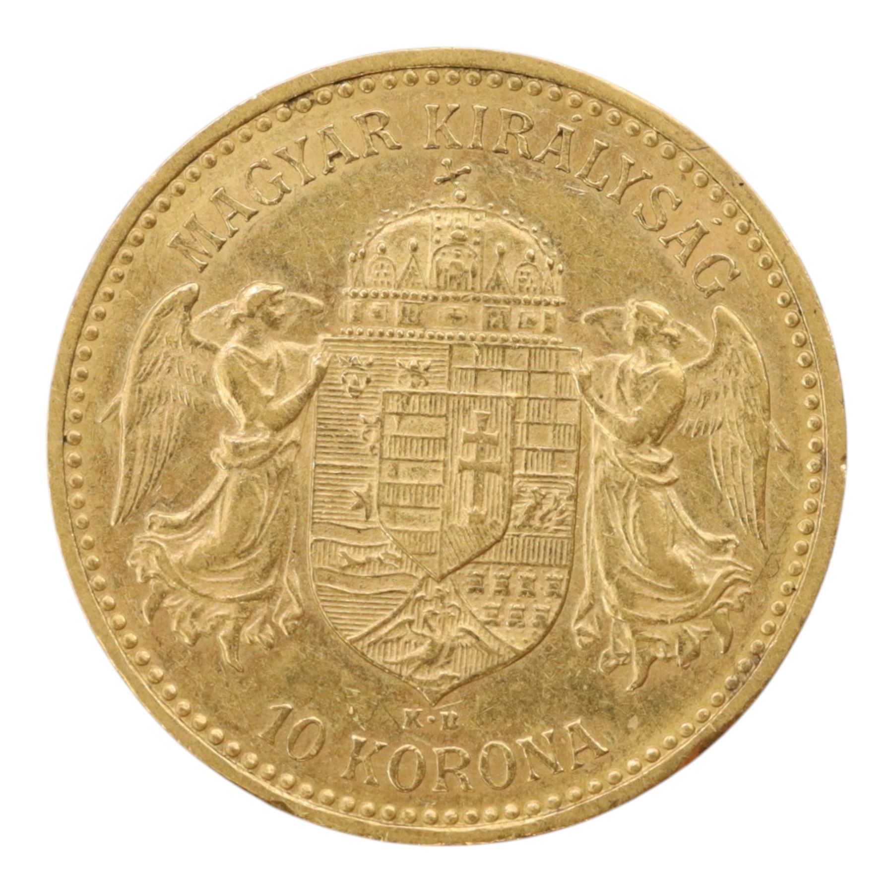 Hungary Franz Joseph I 1892 gold ten Korona coin