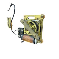 A mid-20th century Gent of Leicester(Blick Electric) Pulsynetic Master Clock in a full length glazed wooden case, with a square white dial with Arabic numerals, minute markers and baton hands, with pendulum and a record card dating from the 1970’s. 
This master clock would have been wired to send time signals to other slave dials in a large building, frequently used in hospitals, schools and factories during the 20th century
With a second electrical movement housed in a glazed square cabinet.


