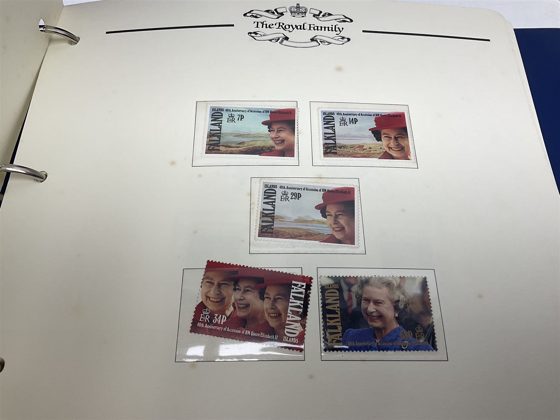 Commemorative stamps mostly relating to the Royal Family and Royal events, including Grenadines of St Vincent, Cayman Islands, Sierra Leone etc, housed in five 'The Royal Family' ring binder albums