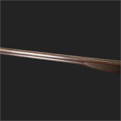 William Moore & Grey, 10 bore double trigger hammer gun, side by side double barrel with 81.5cm (32