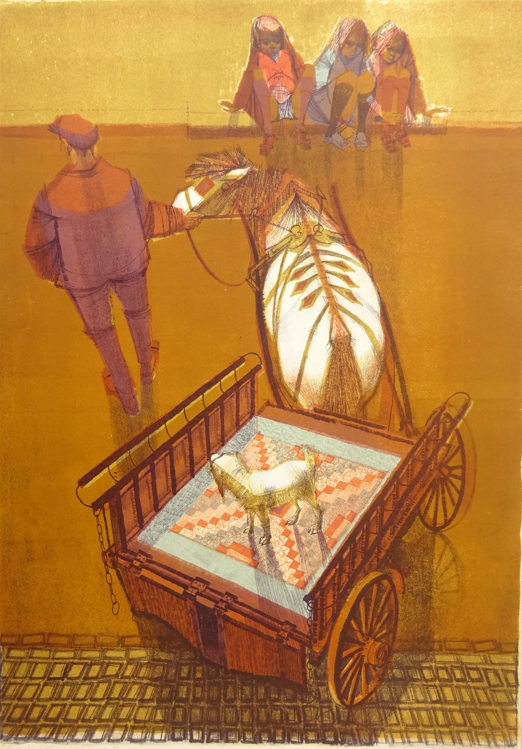 Charles Keeping (British 1924-1988): 'Brixton General Dealer', lithograph signed, titled and dated Jan 1956, 57cm x 39cm