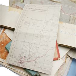 Large collection of predominantly German and British WWII and other folding maps (in one box) 