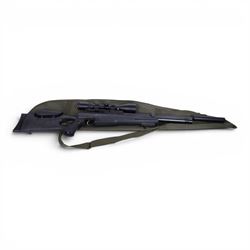 Hatsan AT44-10 air rifle, .22 cal, Max pressure 200 bar, serial number 041420511, fitted with 3-12x50 scope, L118cm