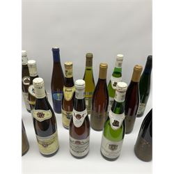 Mixed alcohol including Pieroth Grun-Gold 1983 Klusserather St. Michael Auslese 70cls, Pieroth Blue 1987 Kabinett Nahe 700ml, 7.5%vol etc, various contents and proofs, 18 bottles