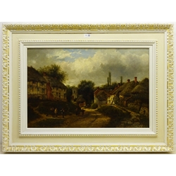 William Pitt (British d.1890): 'East Hendred Berkshire', oil on canvas signed with monogram and dated 1884, titled, signed and dated verso 50cm x 75cm